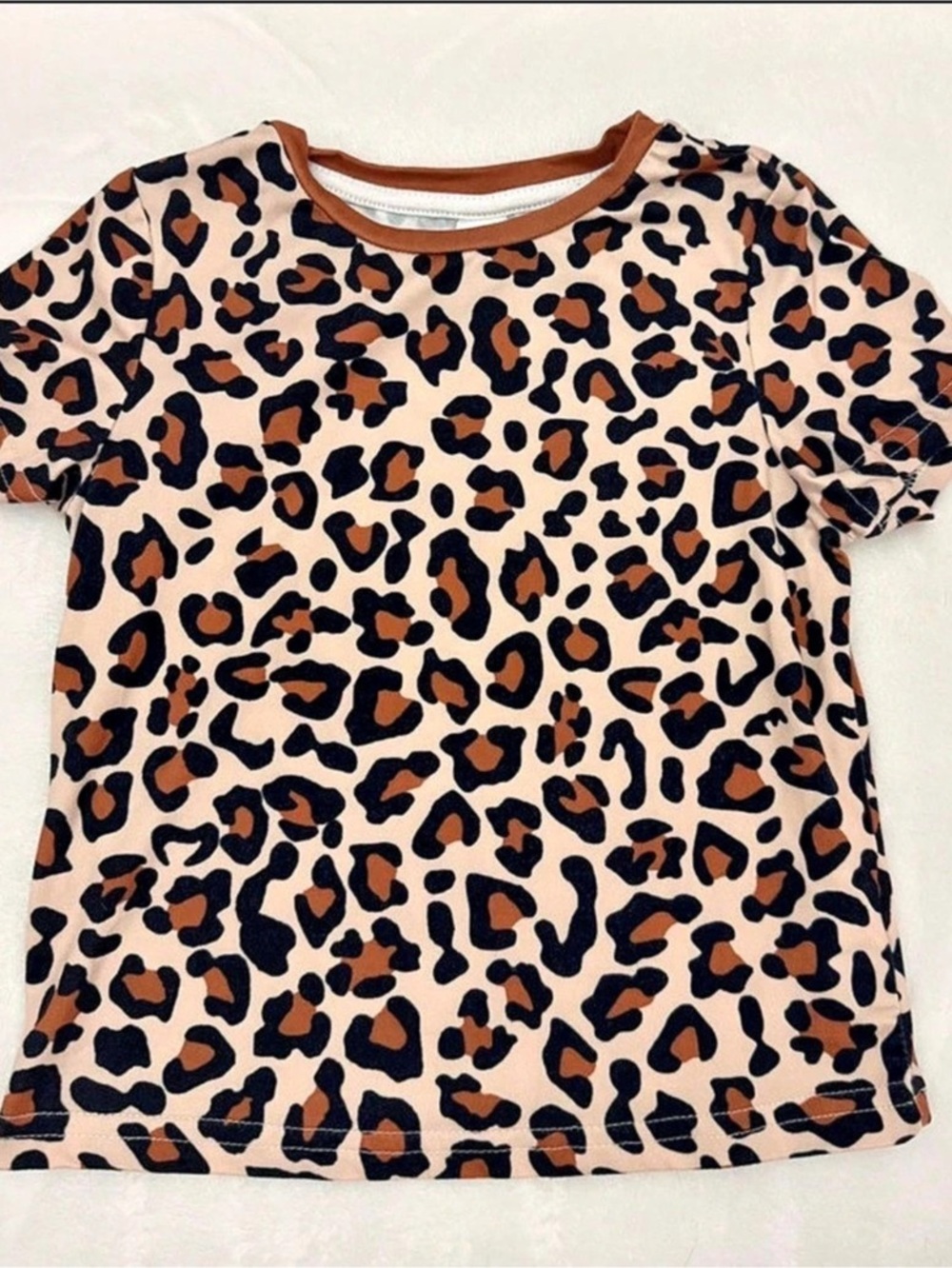 Kids Leopard Print Short Sleeve Tee